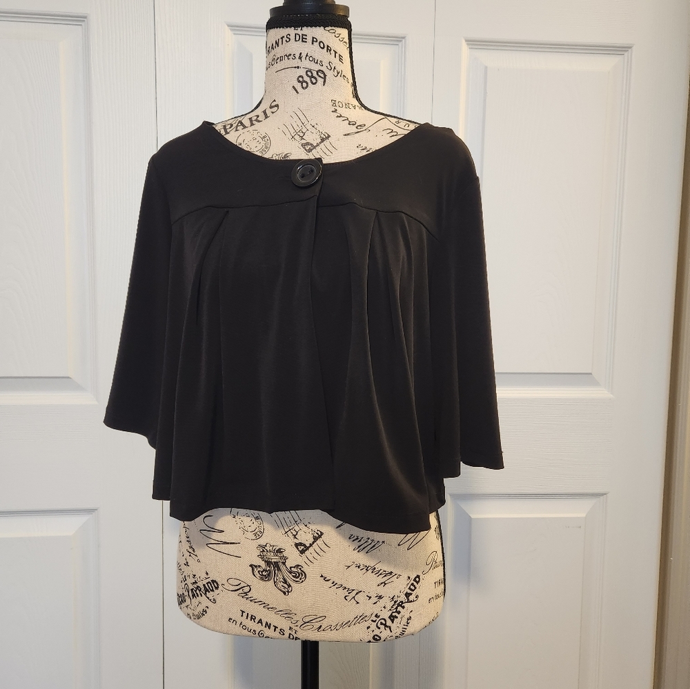 Connected apparel black shawl size medium